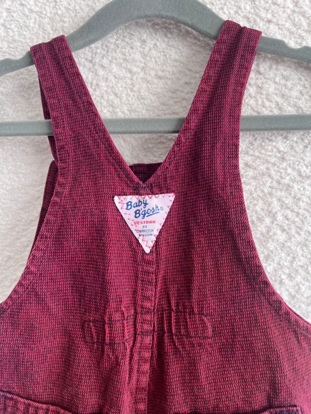 Osh Kosh B’Gosh Vintage Retro‎ Red Cotton Overalls Infant Size 24 Months